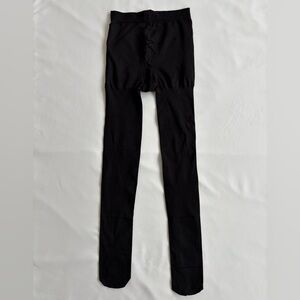 Semi-opaque black tights